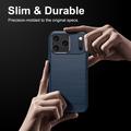 iPhone 18 Pro Harjattu TPU Suojakuori - Hiilikuitu - sininen