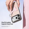 iPhone 18 Pro Dux Ducis Luvy Kotelo sormi rengas / käsi hihna - Vaaleanpunainen / Perhonen