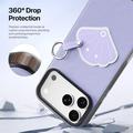 iPhone 18 Pro Dux Ducis Luvy Kotelo sormi rengas / käsi hihna - Violetti / Simpukankuori