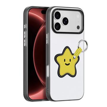 iPhone 18 Pro Dux Ducis Luvy Kotelo sormirenkaalla / käsihihnalla - Valkoinen / tähti