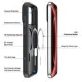 iPhone 18 Pro Dux Ducis Yind Hybridikotelo - MagSafe-yhteensopiva - Musta