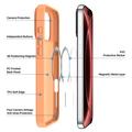 iPhone 18 Pro Dux Ducis Yind Hybridikotelo - MagSafe-yhteensopiva - Oranssi