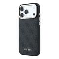 iPhone 18 Pro Guess 4G Gold Frame kotelo - MagSafe-yhteensopiva - Musta