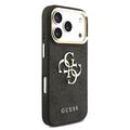 iPhone 18 Pro Guess 4G Metal Logo Gold Frame Kotelo - musta