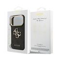iPhone 18 Pro Guess 4G Metal Logo Gold Frame Kotelo - musta
