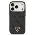 iPhone 18 Pro Guess 4G Strass Triangle Logo Gold Frame MagSafe-kotelo