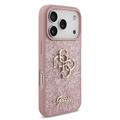 iPhone 18 Pro Guess Fixed Glitter 4G Metal Logo Kotelo - Pinkki
