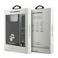 iPhone 18 Pro Karl Lagerfeld Saffiano Crossbody Metal Karl & Choupette Kotelo - Musta