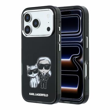 iPhone 18 Pro Karl Lagerfeld Semi Wrap Smooth Sketch Bodies MagSafe-kotelo - musta