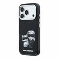 iPhone 18 Pro Karl Lagerfeld Semi Wrap Smooth Sketch Bodies MagSafe-kotelo - musta