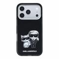 iPhone 18 Pro Karl Lagerfeld Semi Wrap Smooth Sketch Bodies MagSafe-kotelo - musta