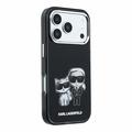 iPhone 18 Pro Karl Lagerfeld Semi Wrap Smooth Sketch Bodies MagSafe-kotelo - musta