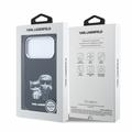 iPhone 18 Pro Karl Lagerfeld Semi Wrap Smooth Sketch Bodies MagSafe-kotelo - musta