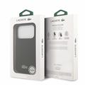 iPhone 18 Pro Lacoste Iconic Petit Pique Metal Logo -kotelo - MagSafe-yhteensopiva - musta
