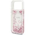 iPhone 18 Pro Max/17 Pro Max Guess Resin Bottom Glitter MagSafe-suojakotelo - vaaleanpunainen