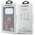iPhone 18 Pro Max/17 Pro Max Karl Lagerfeld Liquid Glitter Karl & Choupette Heads MagSafe-suojakotelo - Burgundi