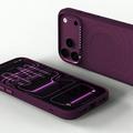 iPhone 18 Pro Max/17 Pro Max Mutural -magneettinen aaltokuvioinen hybridikotelo – kirsikanpunainen