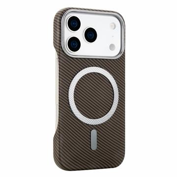 iPhone 18 Pro Max/17 Pro Max Ohut hiilikuitumagneettikotelo - ruskea