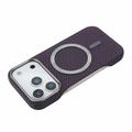 iPhone 18 Pro Max/17 Pro Max Ohut hiilikuitumagneettikotelo - violetti