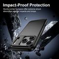 iPhone 18 Pro Max Harjattu TPU Suojakuori - Hiilikuitu - Musta