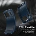 iPhone 18 Pro Max Harjattu TPU Suojakuori - Hiilikuitu - sininen