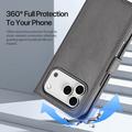 iPhone 18 Pro Max Dux Ducis Lawa Lompakko Nahkakotelo magneettikannella - Harmaa