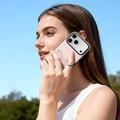 iPhone 18 Pro Max Dux Ducis Luvy Kotelo sormi rengas / käsi hihna - Vaaleanpunainen / Perhonen