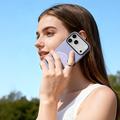 iPhone 18 Pro Max Dux Ducis Luvy Kotelo sormi rengas / käsi hihna - Violetti / Simpukankuori