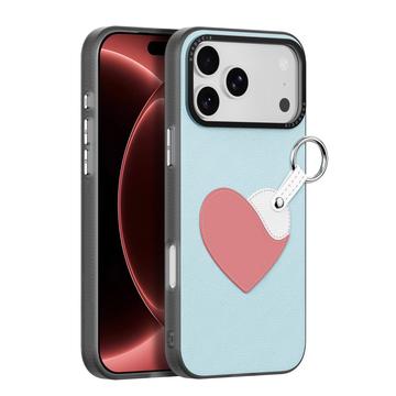 iPhone 18 Pro Max Dux Ducis Luvy Kotelo sormi rengas / käsi hihna - taivaansininen / sydän