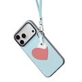 iPhone 18 Pro Max Dux Ducis Luvy Kotelo sormi rengas / käsi hihna - taivaansininen / sydän