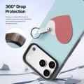 iPhone 18 Pro Max Dux Ducis Luvy Kotelo sormi rengas / käsi hihna - taivaansininen / sydän