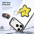 iPhone 18 Pro Max Dux Ducis Luvy Kotelo sormirenkaalla / käsihihnalla - Valkoinen / tähti