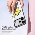iPhone 18 Pro Max Dux Ducis Luvy Kotelo sormirenkaalla / käsihihnalla - Valkoinen / tähti