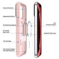iPhone 18 Pro Max Dux Ducis Yind Hybridikotelo - MagSafe-yhteensopiva - Vaaleanpunainen