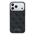 iPhone 18 Pro Max Guess 4G Gold Frame kotelo - MagSafe-yhteensopiva - Musta