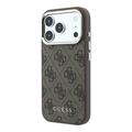 iPhone 18 Pro Max Guess 4G Gold Frame kotelo - MagSafe-yhteensopiva - Ruskea