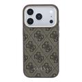 iPhone 18 Pro Max Guess 4G Gold Frame kotelo - MagSafe-yhteensopiva - Ruskea