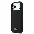 iPhone 18 Pro Max Lacoste Iconic Petit Pique Metal Logo -kotelo - MagSafe-yhteensopiva - musta