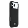 iPhone 18 Pro Max Lacoste Iconic Petit Pique Metal Logo -kotelo - MagSafe-yhteensopiva - musta