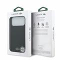 iPhone 18 Pro Max Lacoste Iconic Petit Pique Metal Logo -kotelo - MagSafe-yhteensopiva - musta