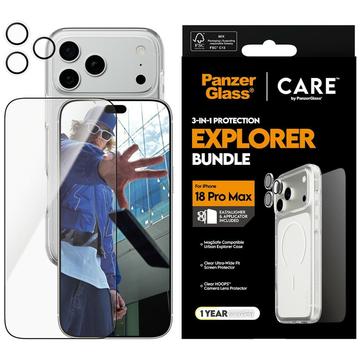 iPhone 18 Pro Max PanzerGlass Care Flagship 3-in-1 -paketti - Kirkas