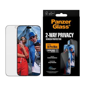iPhone 18 Pro Max PanzerGlass Ultra-Wide Fit EasyAligner 2-Way Privacy Panssarilasi - 9H - musta reuna
