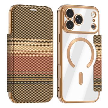 iPhone 18 Pro Max Tyylikäs magneettinen läppäkotelo RFID-korttipaikoilla - ruskea
