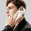 iPhone 18 Pro Max Tyylikäs magneettinen läppäkotelo RFID-korttipaikoilla - ruskea
