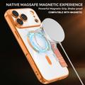iPhone 18 Pro Max Tyylikäs magneettinen läppäkotelo RFID-korttipaikoilla - oranssi