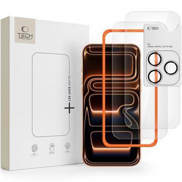 iPhone 18 Pro Max Tech-Protect Easy Set+ karkaistu suojalasi - 9H - 3 kpl.