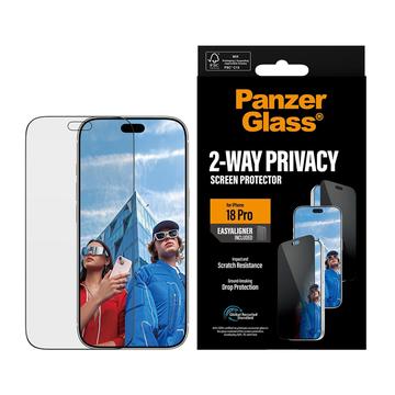 iPhone 18 Pro PanzerGlass Ultra-Wide Fit EasyAligner 2-Way Privacy Panssarilasi - 9H - musta reuna