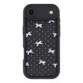 iPhone Air Tyylikäs iskunkestävä TPU-kotelo, jossa on korotetut reunat - Musta / Pilkullinen rusetti