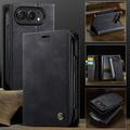 iPhone Duo Caseme 033 vasikka tekstuuri lompakko tapauksessa RFID-sulku - Musta
