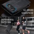 iPhone Duo Caseme 033 vasikka tekstuuri lompakko tapauksessa RFID-sulku - Musta